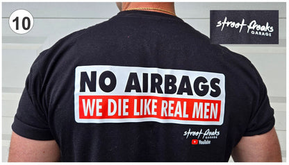 NO AIRBAGS LABEL T-SHIRT