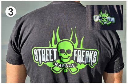 FLAMING SKULL DESIGN T-SHIRT