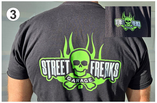 FLAMING SKULL DESIGN T-SHIRT