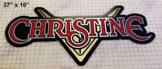 CHRISTINE V LOGO SIGN (LARGE) METAL