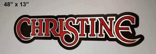CHRISTINE SIGN (LARGE) METAL